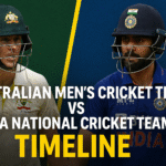Australian men’s cricket team vs india national cricket team timeline